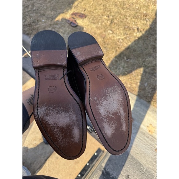 Johnston & Murphy 9.5D Oxblood Cap Toe Leather Dress Shoes - Picture 6 of 7